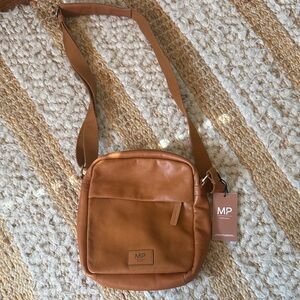 Tan Crossbody Messenger Bag